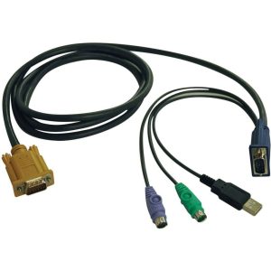 Eaton USB/PS2 Combo Cable for NetDirector KVM Switches B020-U08/U16 and KVM B022-U16, 6 ft. (1.83 m)