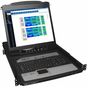 Eaton NetDirector 8-Port 1U Rack-Mount Console KVM Switch with 19-in. LCD and IP Remote Access