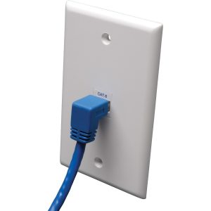Eaton Up-Angle Cat6 Gigabit Molded UTP Ethernet Cable (RJ45 Right-Angle Up M to RJ45 M), Blue, 10 ft. (3.05 m)