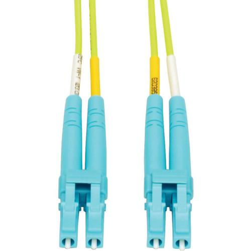 Eaton LC to LC Multimode Duplex Fiber Optics Patch Cable, 1 Meter - 100Gb, 50/125, OM5, LC/LC, Lime Green