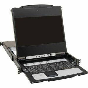 Eaton NetDirector 16-Port DisplayPort KVM Switch Console with 17 in. LCD, Dual Rail, 1U Rack-Mount