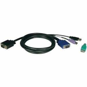 Eaton USB/PS2 Combo Cable Kit for NetController KVM Switches B040-Series and B042-Series, 6 ft. (1.83 m)