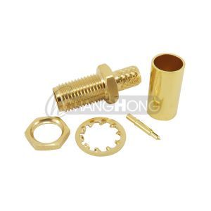 The SMA(F)RP-195 Rev Polarity Connector is a female-to-male RF adapter designed for ARF195 coaxial cables. It ensures co