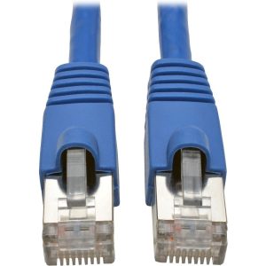 Eaton Cat6a 10G Snagless Shielded STP Ethernet Cable (RJ45 M/M), PoE, Blue, 25 ft. (7.62 m)