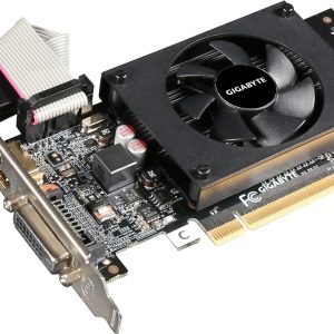 GIGABYTE Graphics nVidia GeForce® GT 710 2GB GDDR3 64Bit . 1x Dual-Link DVI-D; 1x HDMI; 1x VGA; Low Profile
