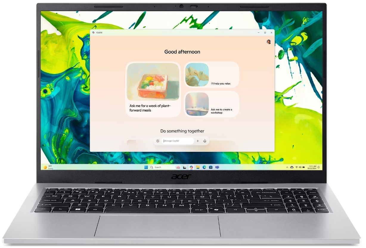 Acer Aspire- AG15-72P- - NT- 15.6" display with IPS (In-Plane Switching) technology, Full HD 1920 x 1080, high-brightness Acer ComfyView™ LED-backlit TFT LCD 16:9 aspect ratio, 45%