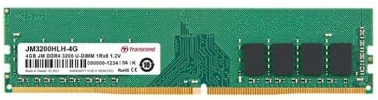 TRANSCEND 4GB DDR4 3200Mhz DESKTOP U-DIMM 1RX8 1GX8 CL22 1.2V