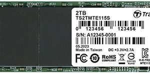 TRANSCEND 1TB MTE115S PCI-E GEN 3x4 M.2 2280 SSD 3D NAND - 3200 MB/s Read 2000 MB/s Write - 400 TBW
