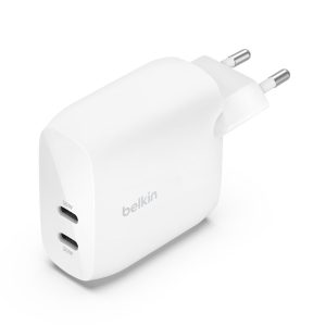 Belkin - BoostCharge Pro 60Watt ( 2 X 30 Watt USB-C Port) - for Samsung and Apple and any other devices - White (Does NOT include Cable) - Ideal for Charging Phones and Tablets - 2 Year Warranty