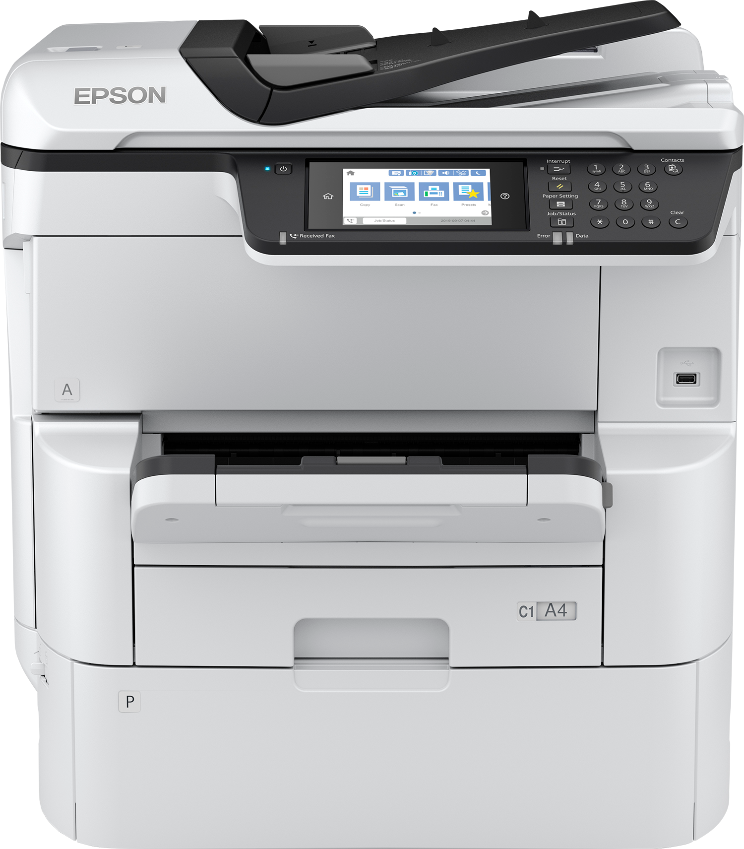 Epson WorkForce Pro WF-C878RDWF Colour A3 MFP; 35ppm Mono 35ppm Colour (ISO 25ppm Mono, 24ppm Colour) A3 Print Scan copy Fax USB/USBHost Auto Duplex Wi-Fi/Wi-FiDirect Ethernet. Fir