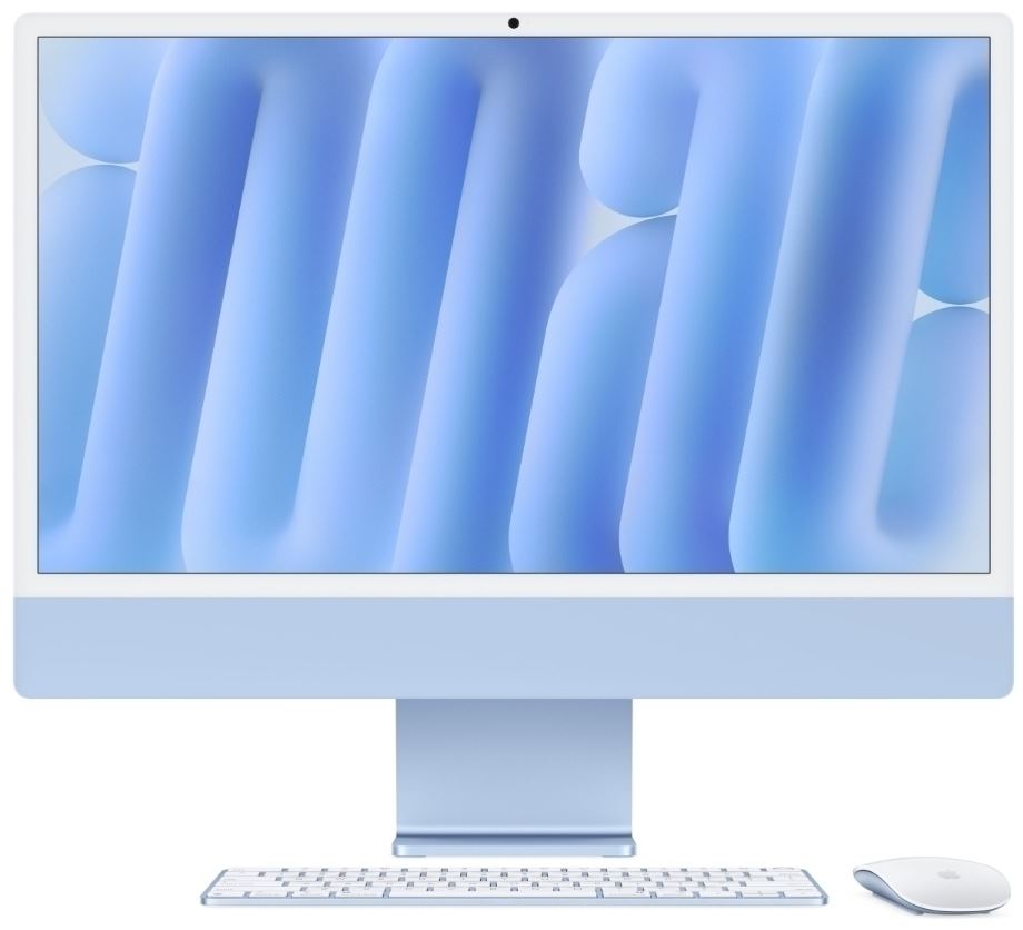 24-Inch IMAC With Retina 4.5K Display: Apple M4 Chip With 10‑Core Cpu And 10‑Core Gpu, 24Gb, 512Gb SSD - Blue