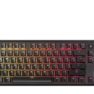 Corsair K70 CORE TKL RGB Mechanical Gaming Keyboard - CORSAIR MLX Red v2 Linear Switches - Sound Dampening - Rotary Dial