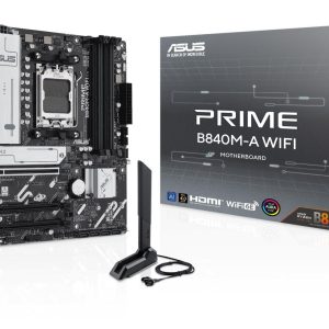 ASUS Motherboard/mATX/AM5/DDR5/4xDIMM/Max.256GB/1xPCIe4x16/2xPCIe3x16/ 3xM.2/4xSATA 6Gb/s/2xDP/1xHDMI/RAID/WIFI 6E