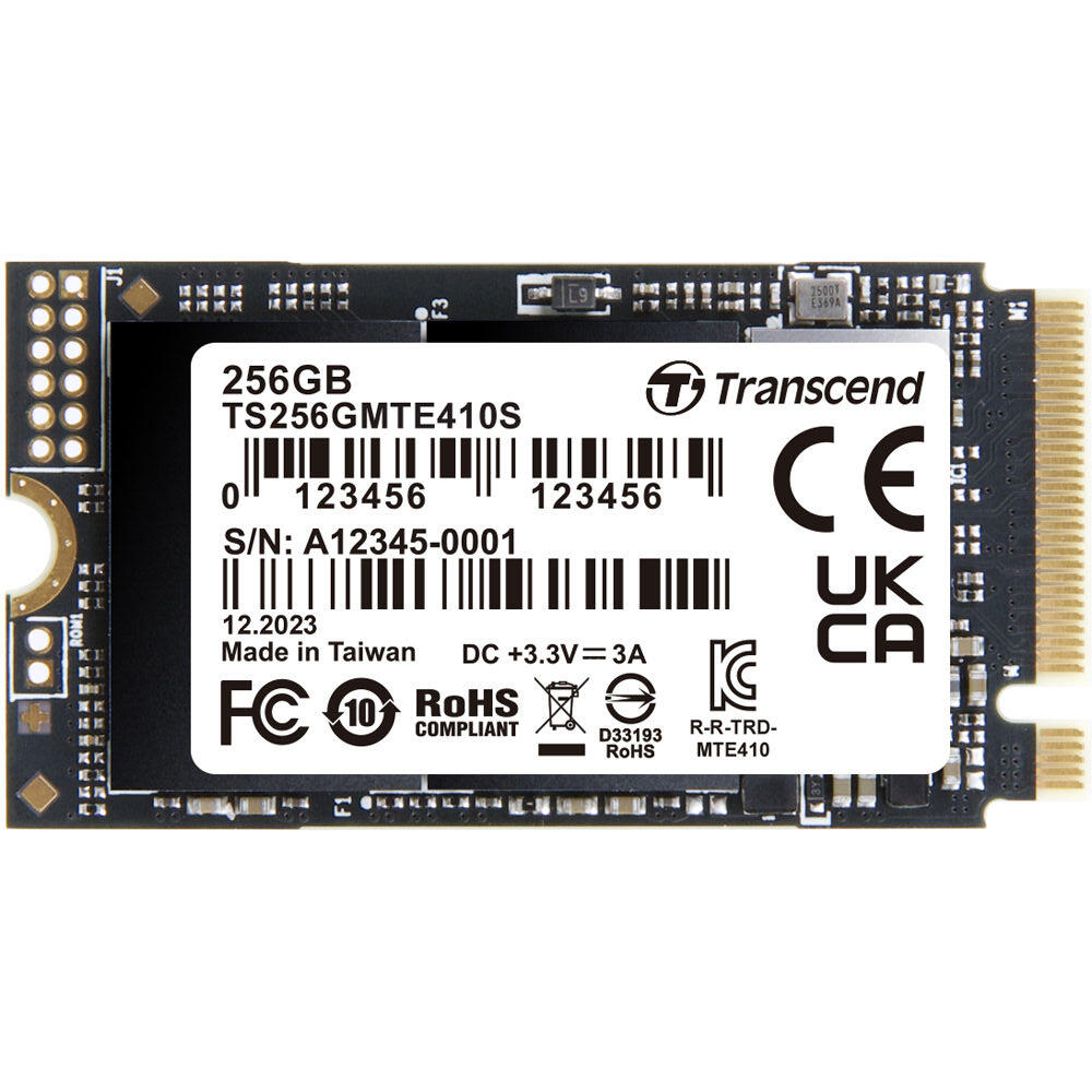 Transcend 1TB MTE410S PCI-E GEN 4x4 M.2 2242 SSD 3D NAND - 5000 MB/s Read 3500 MB/s Write - 600 TBW