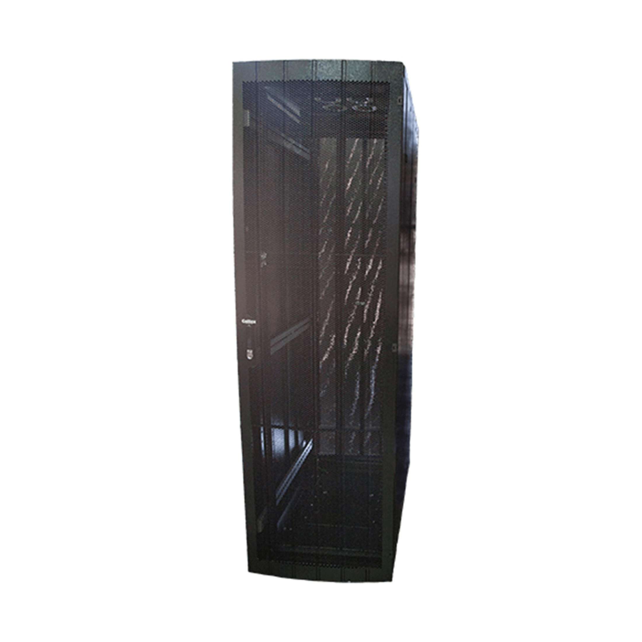 RCT 25U CP server/networking cabinet 4x uprights 4x feets incl Glands + Screws; 600 X 1000 PERFORATED DOOR; BLACK.