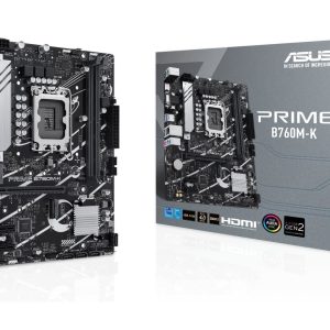 ASUS Motherboard/mATX/LGA1700/2xDDR5/M.2/4xSATA/1xPCIe4*16/2xPCIe4*1/1xHDMI/1xVGA/PS2/6xUSB