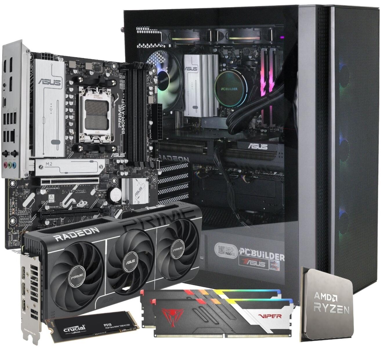 PCBuilder SEEKER Gaming PC — Ryzen 5 7600 — Windows 11
