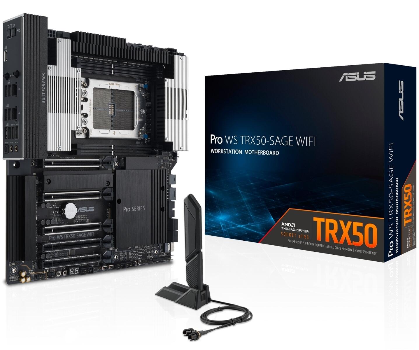 ASUS Motherboard/ATX/TR5/4xRDIMM/DDR5 ECC/1xDP/1xHDMI 2xPCIe5x16/1xPCIe5x8/1xPCIe4x16/1xPCIe4x16/1xM.2/1xSlimSAS/RAID/