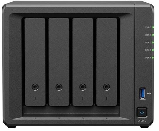 12-Bay Plus series Desktop NAS; expandable up to 24 bays with expansion unit; AMD Ryzen V1500B; 4GB RAM
