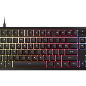 CORSAIR K55 CORE TKL RGB Wired Gaming Membrane Keyboard with 8-Zone RGB Backlighting – Black