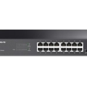 Mercusys 16-Port Gigabit Desktop/Rackmount Switch - 16×10/100/1000Mbps RJ45 Ports, Auto-Negotiation, Auto MDI/MDIX Interfaces, IEEE 802.3i, IEEE 802.3u, IEEE 802.3ab, IEEE 802.3x,