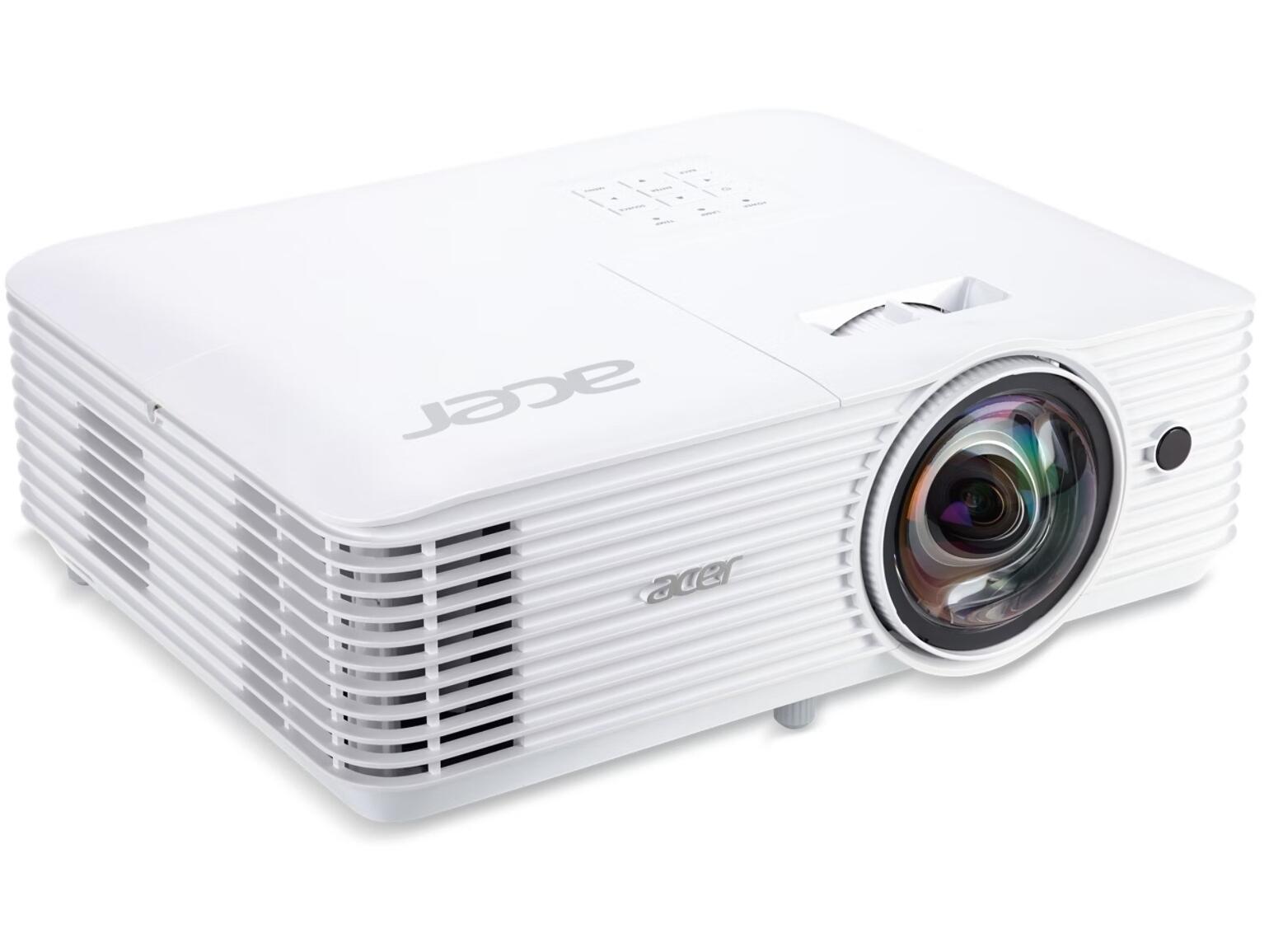 Acer PJ Short Throw S1287n , DLP 3D, XGA, 4000lm, 20000/1, HDMI, RJ45 short throw 0.5,3.1kg , 1 x 16W Speakers, Dual HDMI Ports, SA Power - 3 Year FRR Warranty (optional WiFi- MC.JTH11.006 to be added) Input:Analog RGB/Component Video (D-sub) x 1; HDMI1.4b (HDCP 1.4) x 2PC Audio (3.5mm mini jack) x 1; Composite Video (RCA) x 1; DC Out (5V/1A, USB Type A) x 1; Output DC Out (5V/1.5A, USB Type A) x 1; PC Audio (3.5mm mini jack) x 1; Control Interface: RS232 (D-sub) x 1USB (Type A) x 1, share output port1 In the box: AC power cord; VGA cable; Remote control; Battery for remote control; Lens cap; Quick start guide; Security card