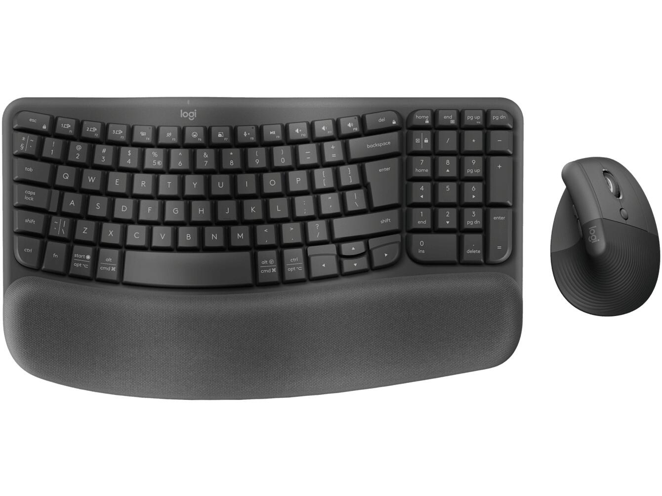 Logitech Wave Keys & Lift Vertical Mouse 920-013635