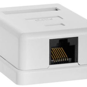 Netix Cat 6 Surface Mount Box Single, Retail Box, No Warranty