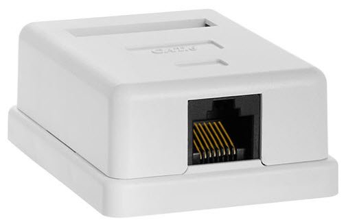 Netix Cat 6 Surface Mount Box Single, Retail Box, No Warranty