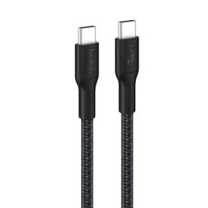 Belkin - Eco Braided USB-C to USB-C 240 Watt Cable - 3 Meters - Black
