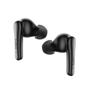 Belkin - SoundForm - Rhythm - ANC Noise Cancelling Earbuds - True Wireless Earphones with Built-in Microphone, USB-C Fast Charging, 28H Battery Life, IPX5 Water Resistance, Bluetooth Earbuds for iPhone, iPad, Galaxy, Pixel, etc - Black