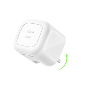 Belkin - 100 Watt GAN Wall Charger - Black (Foldable EU 2 Pin Plug)