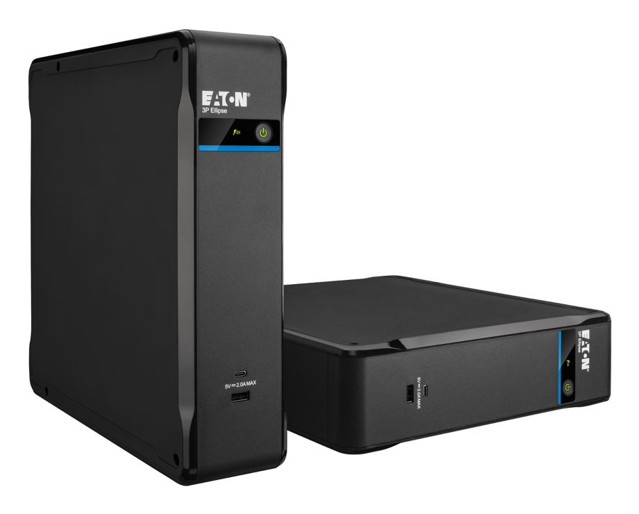 Eaton 3P Ellipse UPS USB IEC, 1300 VA, 840 W, Input: C14, Outputs: (4) C13, (4) C13 surge only, USB charge, Tower, 3years carry in