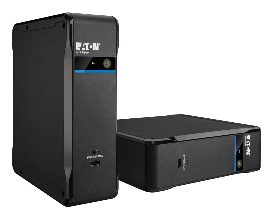 Eaton 3P Ellipse UPS USB IEC, 700 VA, 420 W, Input: C14, Outputs: (3) C13, (1) C13 surge only, USB charge, Tower, 3years carry in