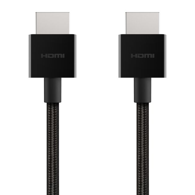 Belkin - Premium Ultra HD HDMI 2.1 Braided Cable 2 Meters - Black - 4K Ultra High Speed HDMI Cable, 48Gbps HDMI 2.1 Braided Cord, Dolby Vision HDR & 8K@60Hz Capable, Compatible w/ Playstation, PS4, PS5, Xbox Series X & More