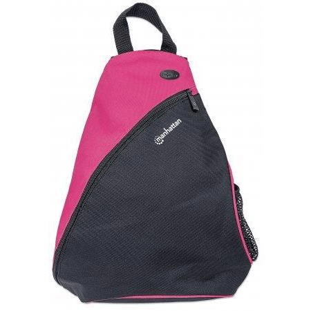 Manhattan Dashpack Sling Backpack 12" - Case type Sling case, Maximum screen size compatibility 30.5 cm (12"), Shoulder strap, Weight 350 g, Surface Monotone, colour Black and Pink