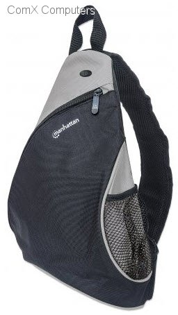 Manhattan Dashpack - Lightweight, Sling-style Carrier for Most Tablets and Ultrabooks up to 12", Black/Grey, Retail Box, Limited Lifetime warranty