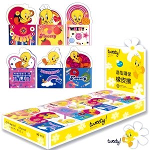 Tweety Shaped Eraser Non Pvc