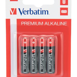 VERBATIM AAA ALKALINE BATTERIES 4PK