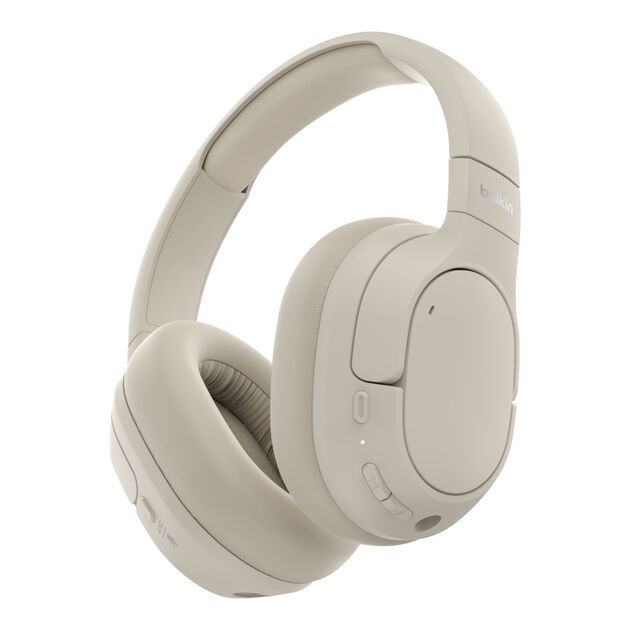 Belkin - SoundForm ANC (Active Noise Cancelling) - Built-in microphone with Clear Call Quality technology - Bluetooth Headphones 3.5mm and USB-C cables included to connect to any m