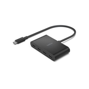Belkin - USB-C Port Hub Which - Giving you 4 x USB-C with 100 Watt Power Delivery Ports - Black (Connect all your USB-C devices with a sleek, compact, plug-and-play solution and transfer your data 2x faster than other hubs in the market)