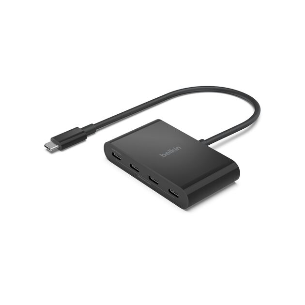 Belkin - USB-C Port Hub Which - Giving you 4 x USB-C with 100 Watt Power Delivery Ports - Black (Connect all your USB-C devices with a sleek, compact, plug-and-play solution and transfer your data 2x faster than other hubs in the market)