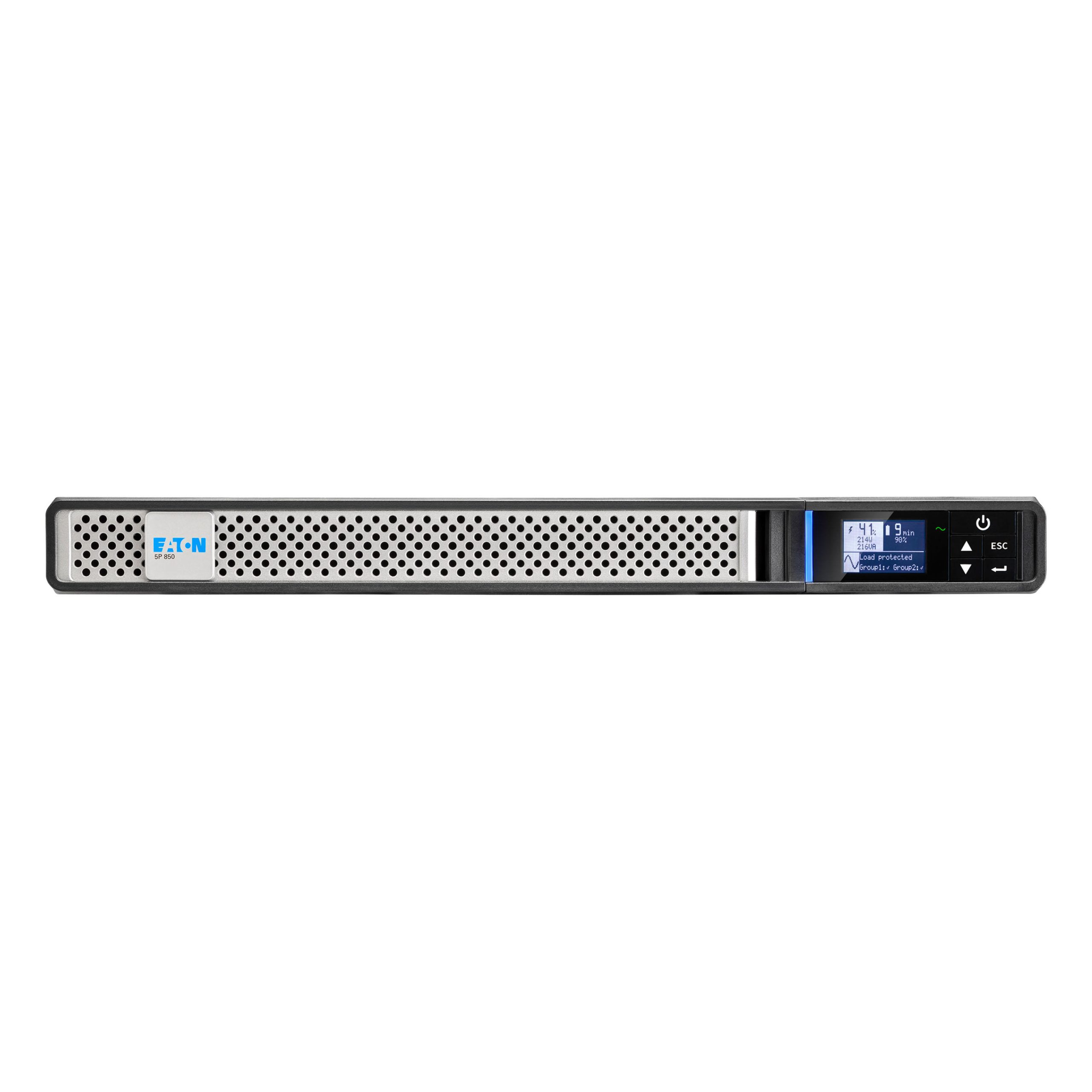 Eaton 5P Gen2 UPS, 850 VA, 680 W, Input: C14, Outputs: (4) C13, Rack, 1U, 3 years carry in