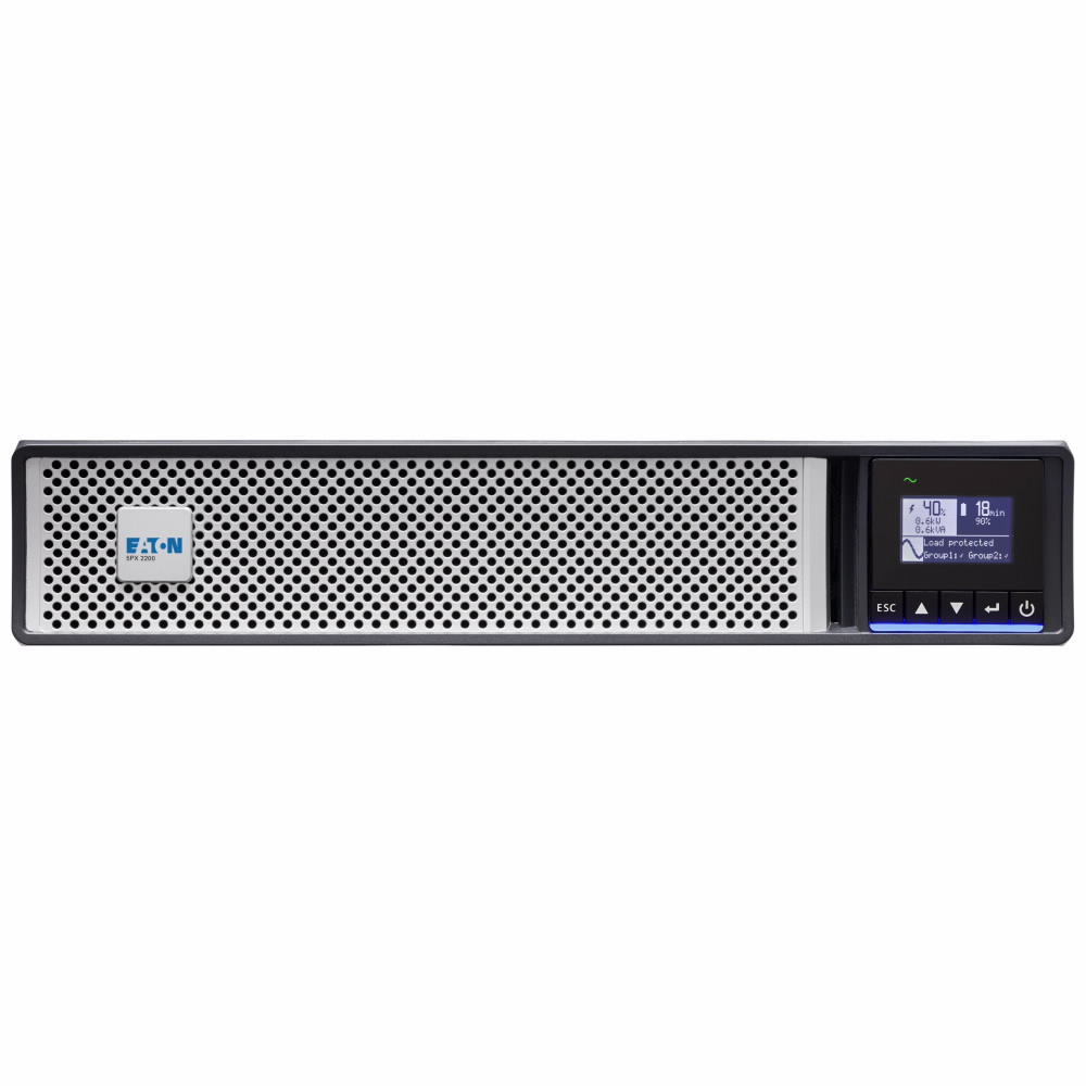 Eaton 5PX Gen2 UPS, 2200 VA, 2200 W, Input: C20, Output: (8) C13, (2) C19, Rack/tower, 2U, 3 years carry in