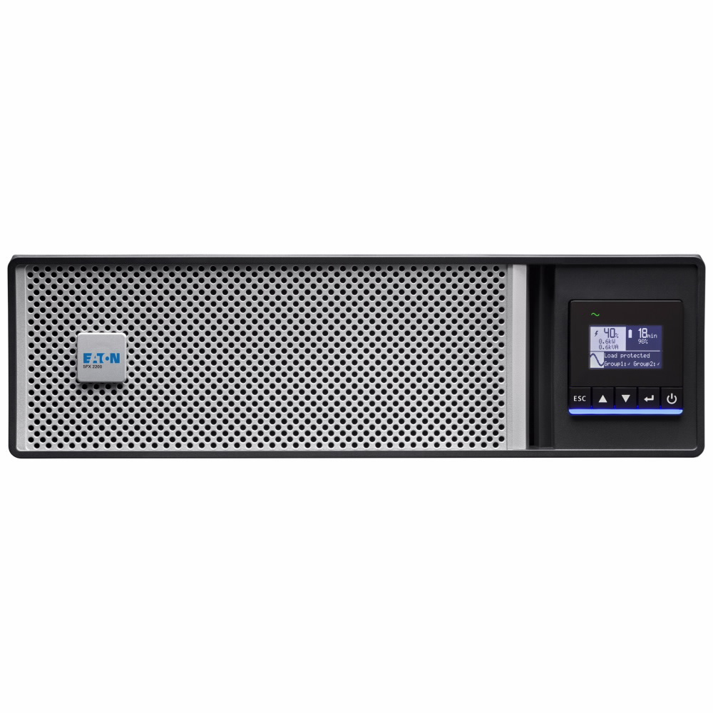 Eaton 5PX Gen2 UPS, 2200 VA, 2200 W, Input: C20, Output: (8) C13, (2) C19, Rack/tower, 3U, 3 years carry in