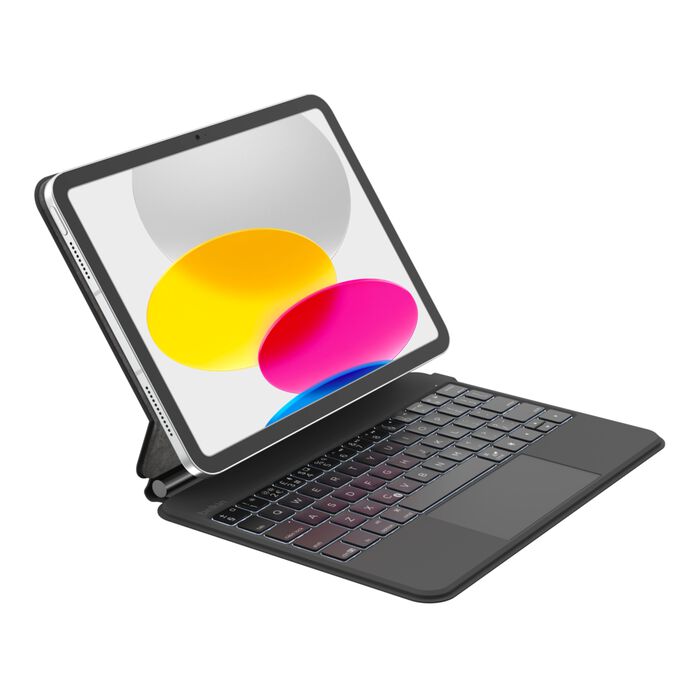 Belkin - Pro Keyboard Case with Touch Pad with Magnetic Stand for the Apple iPad A16 10.9"/11" 10th/11th Generation - Black (Backlit Bluetooth keyboard for easy viewing