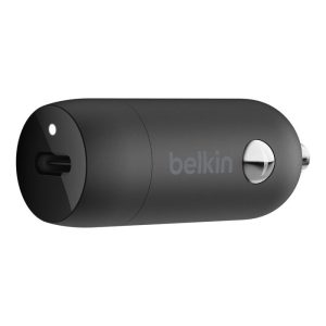 Belkin - BoostCharge 30 Watt USB-C Car Charger + USB-C to Lightning Cable for Apple iPhone 12/13/14 - Black