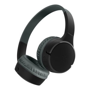 Belkin - SoundForm Mini Kids Wireless Headphones with Built-In Microphone, 30 Hours of Playback Time, & Fun Stickers - Over-Ear Headsets for Online Learning, School, Travel, iPhone, iPad, Galaxy - Black