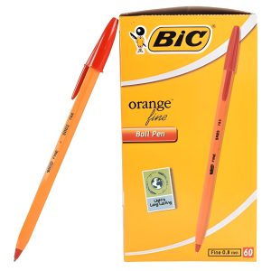 Bic Orange Fine Point Red Ballpoint Pens
