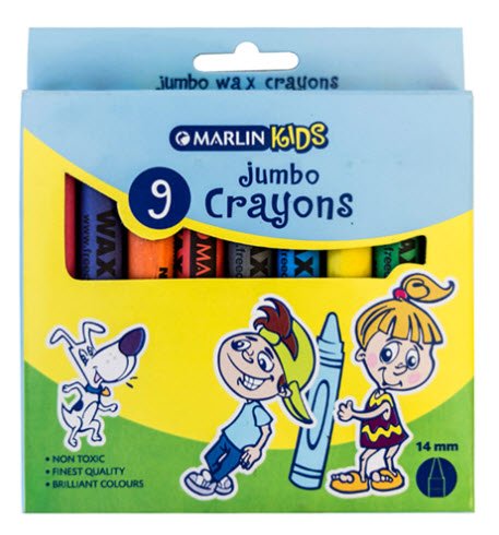Marlin Kids Jumbo Wax Crayons 14mm